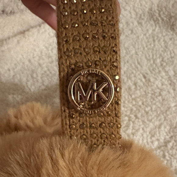 Michael Kors Tan Fur Earmuffs with Studded Band - Picture 5 of 6